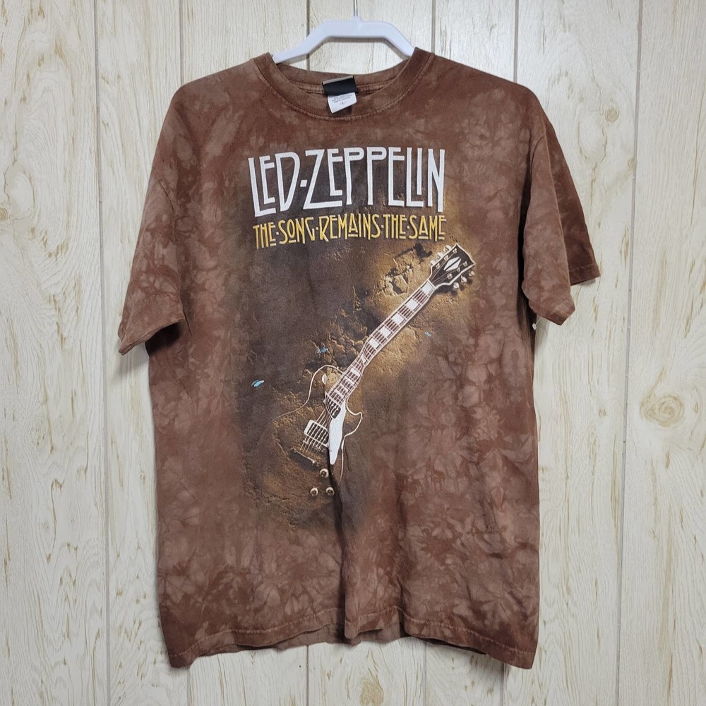 LED Zeppelin Liquid Blue Song Remain The Same Men's Large Vintage